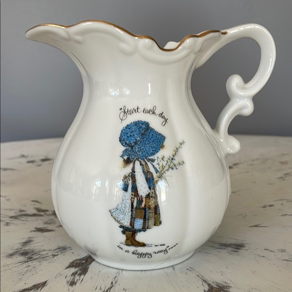 VINTAGE Holly Hobbie Porcelain Pitcher - Picture 1 of 7